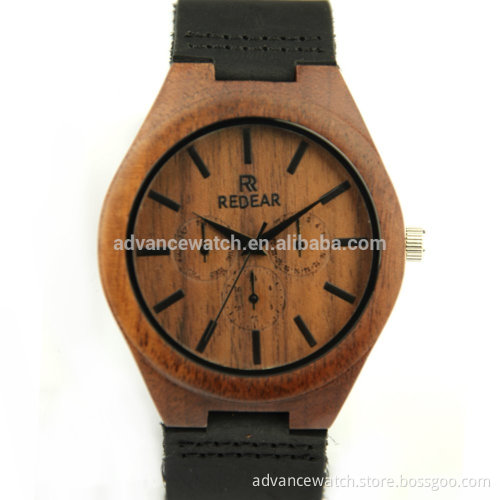2017 Wholesale watches wood made for men watch